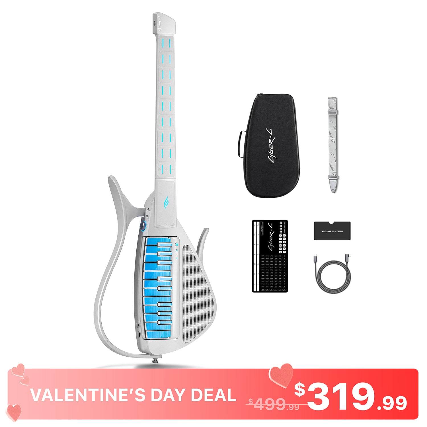 Enya エンヤ Cyber-G スマートエレキギター キーボードモデル 白 2026_valentine_key_wh.jpg?v=