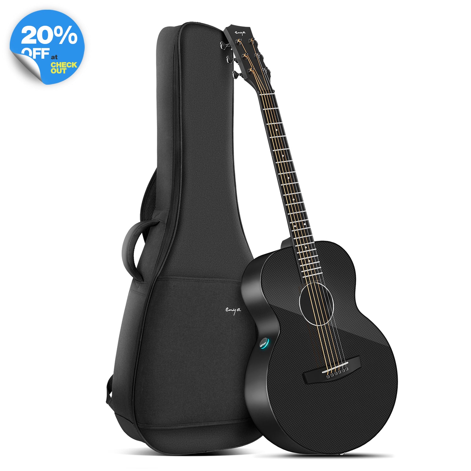 Enya X3 Pro Mini 36インチ 3/4サイズのギター Enya X3 Pro Mini Carbon Fiber AcousticPlus® Guitar