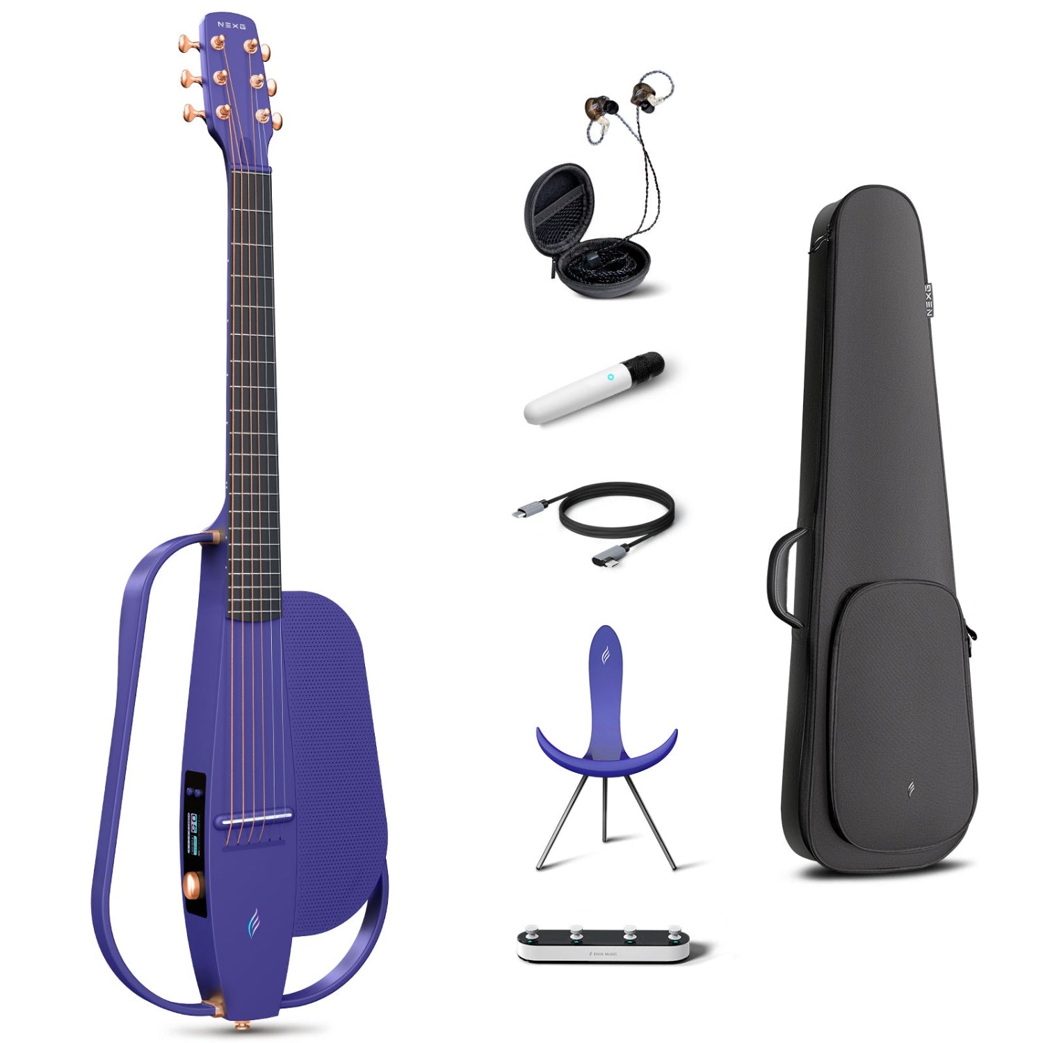 エンヤ　NEXG スマートオーディオ　ギター ENYA NEXG 2: Smart Silent Travel Guitar with Looper