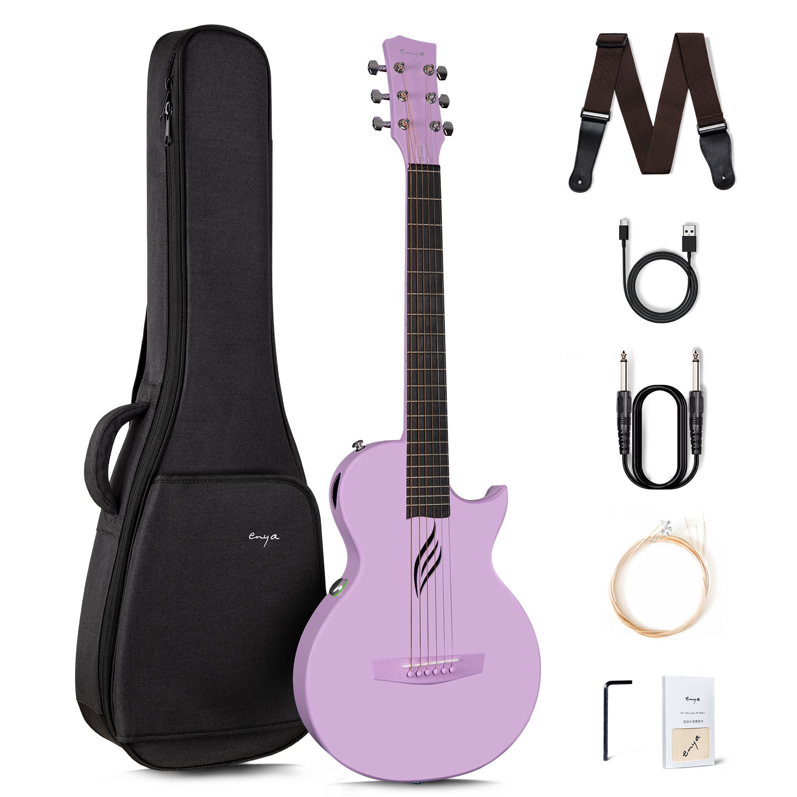Enya Nova Go SP1 エレアコ Nova Go Sp1: Carbon Fiber Electric Acoustic Travel Guitar