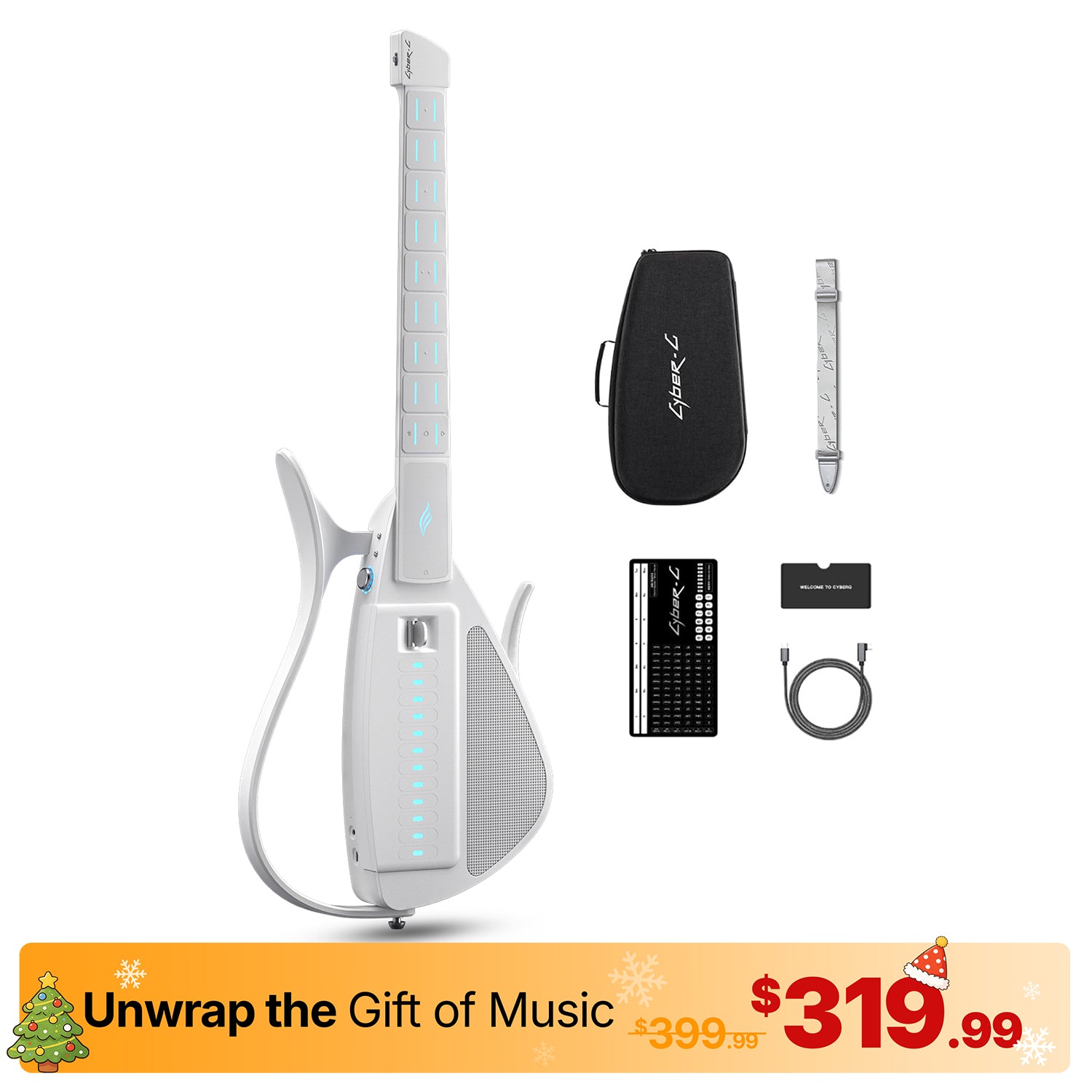 Enya エンヤ Cyber-G スマートエレキギター キーボードモデル 白 Enya Cyber-G: New Era Backing Stringless Smart Guitar