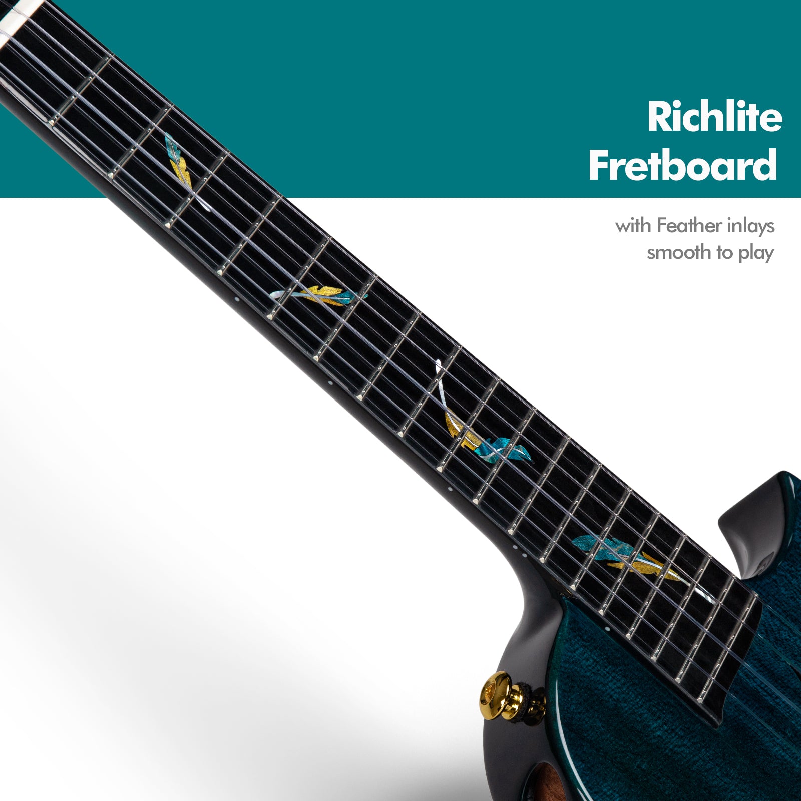 Feather Mahogany Blue Tenor Ukulele