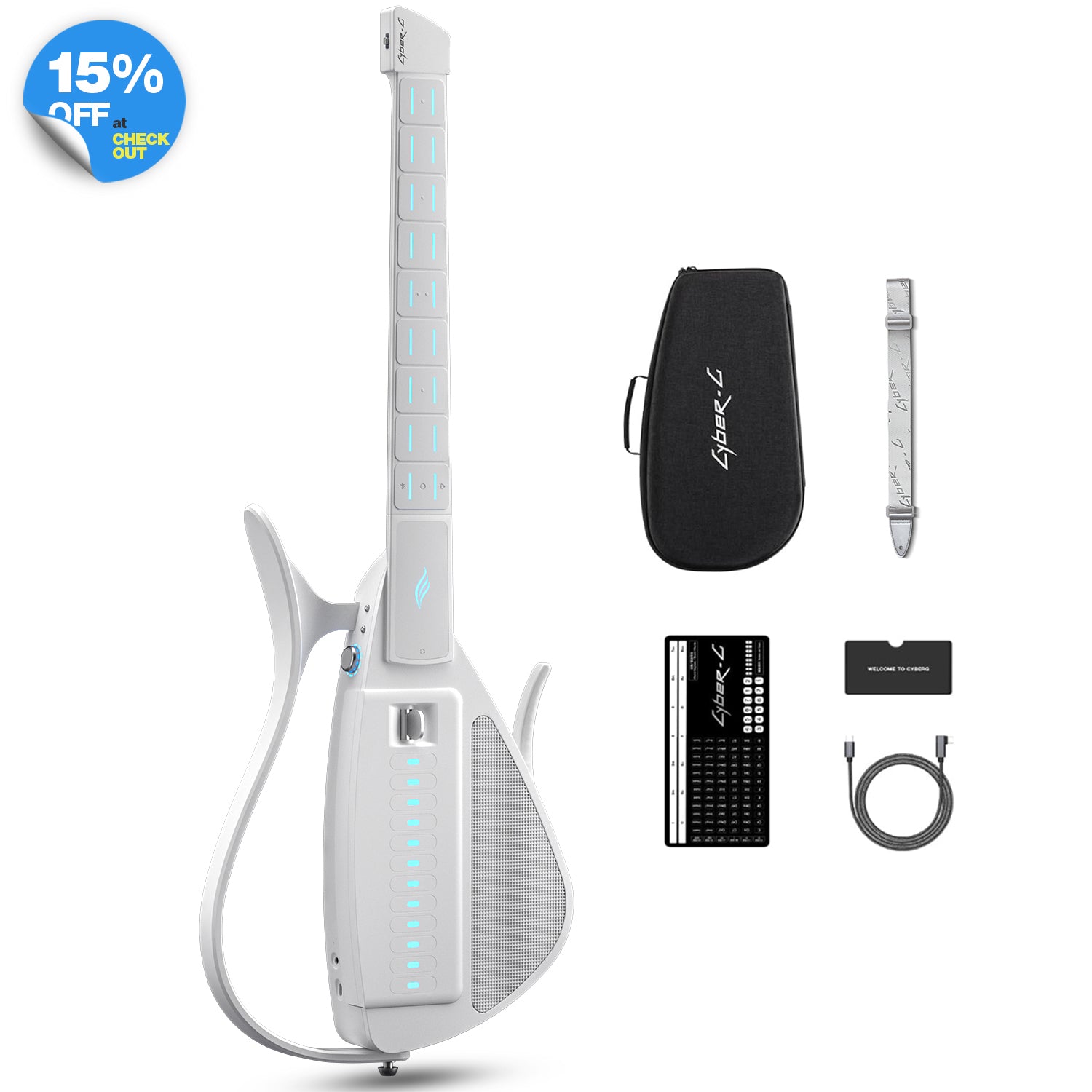 Enya CYBER-G エンヤ スマートエレキギター ブラック Enya Cyber-G: New Era Backing Stringless Guitar