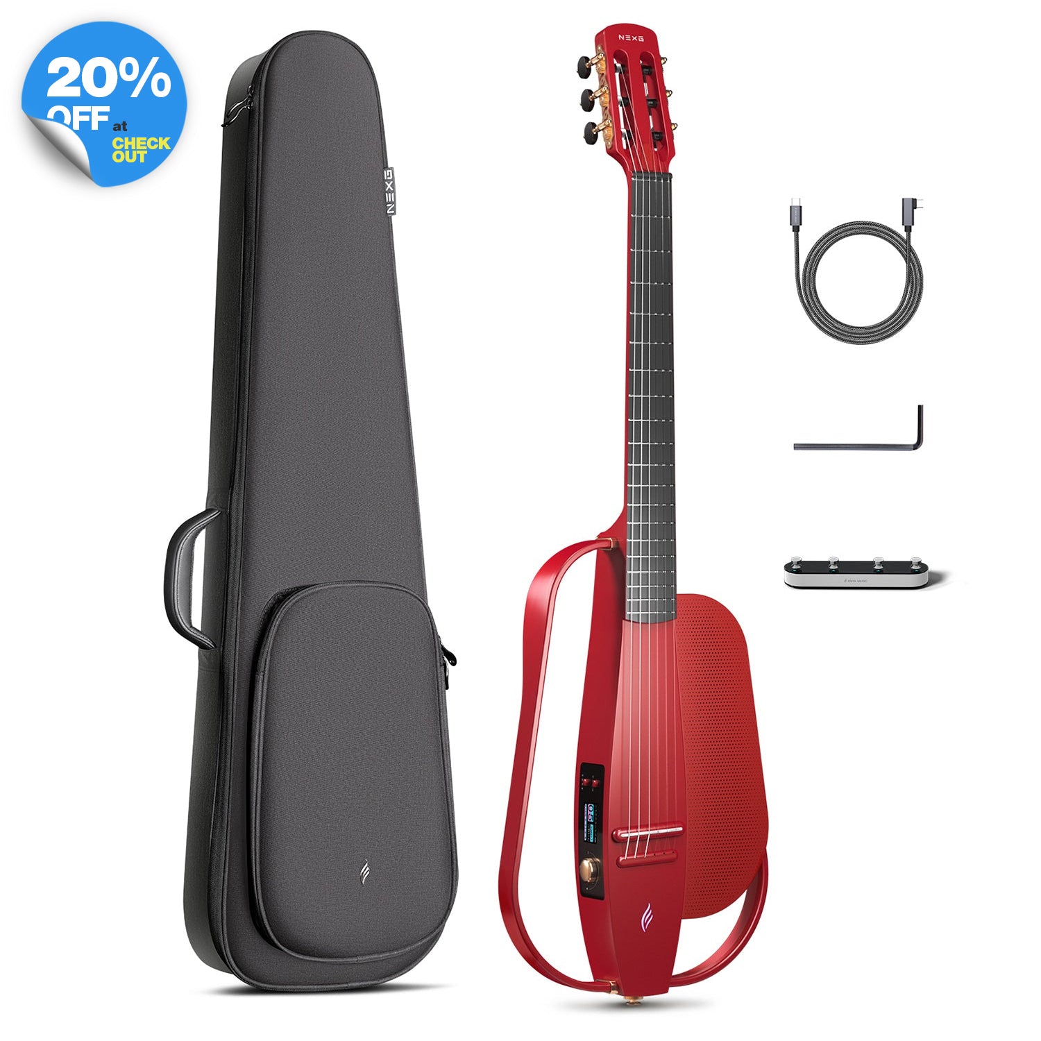 Smart Guitar スマートギター　サイレントギター　ブラック Amazon | Enya NEXGスマート・オーディオ・ギター