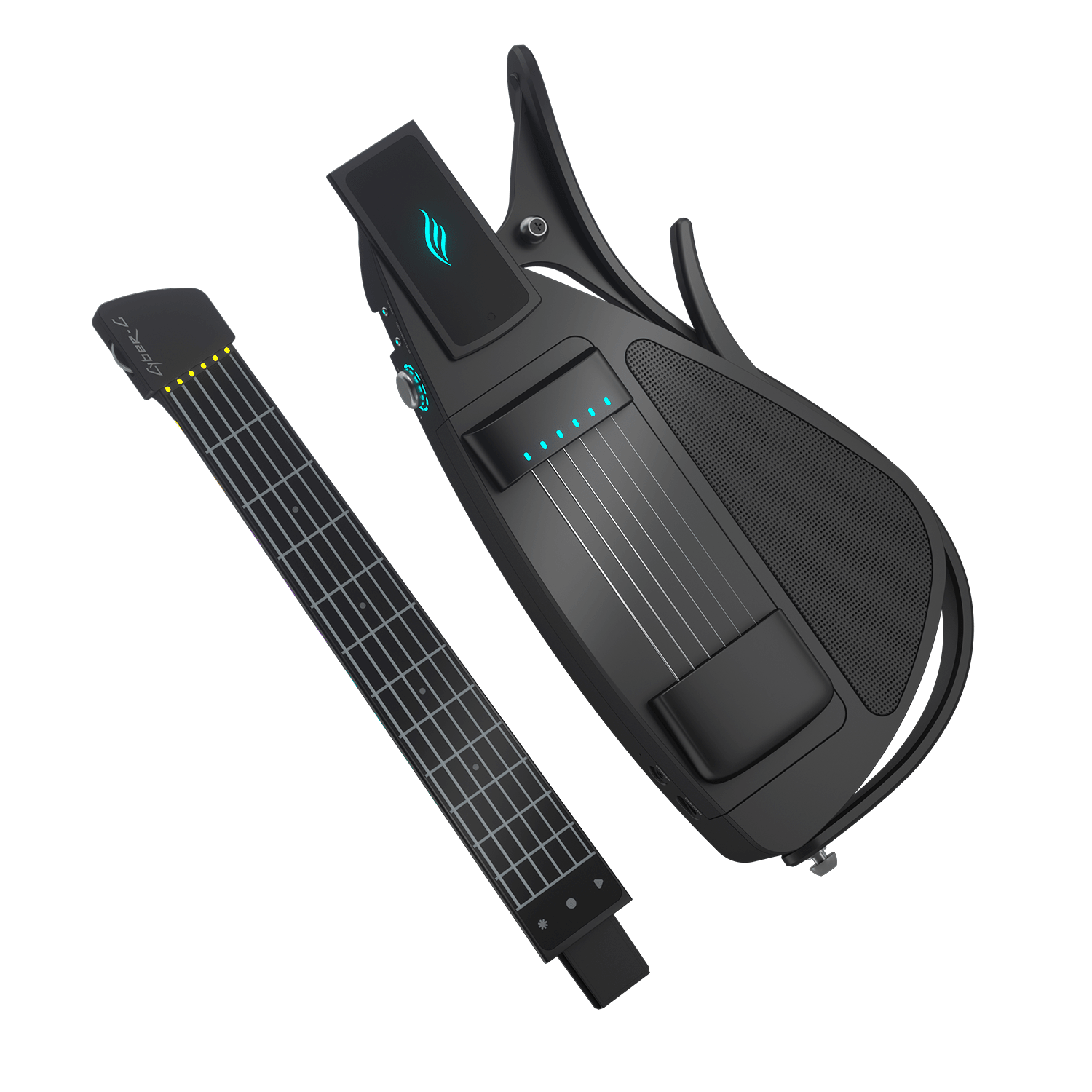 Enya Cyber-G String Module in Black, zero-action silicone strings