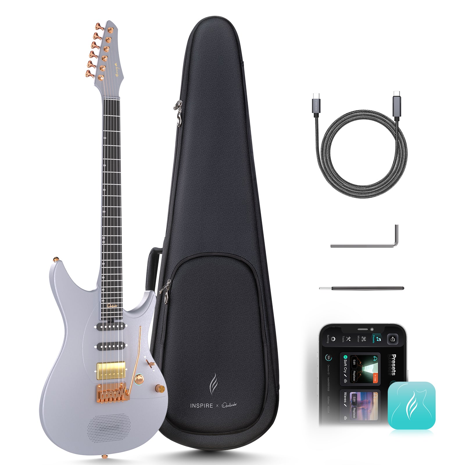 Enya Inspire: Carbon Fiber Super Strat Smart Guitar